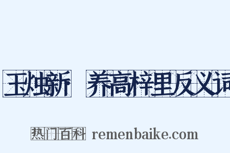 玉烛新·养高梓里反义词是什么意思的图片